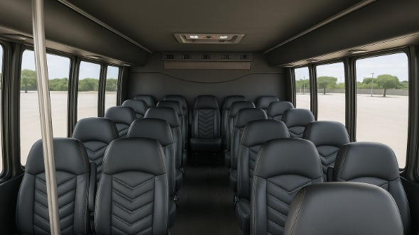 bayonne 28 passenger minibus inside