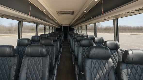bayonne 50 passenger charter bus inside