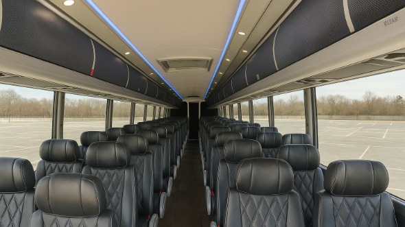 bayonne 54 passenger charter bus inside