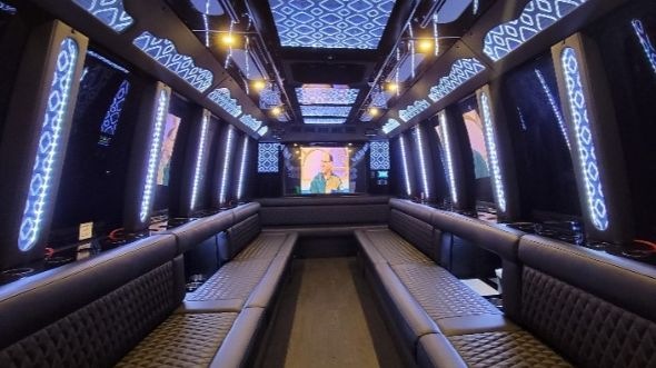 party bus rental interior bayonne